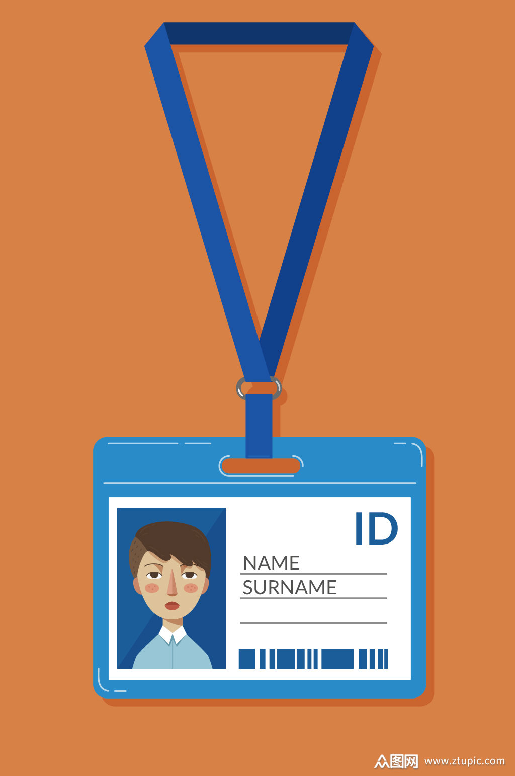 精品公司工作胸牌模板设计素材