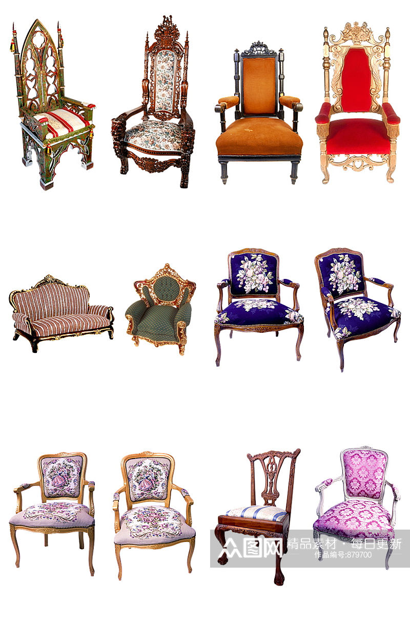 多款欧式沙发椅子免扣素材设计素材