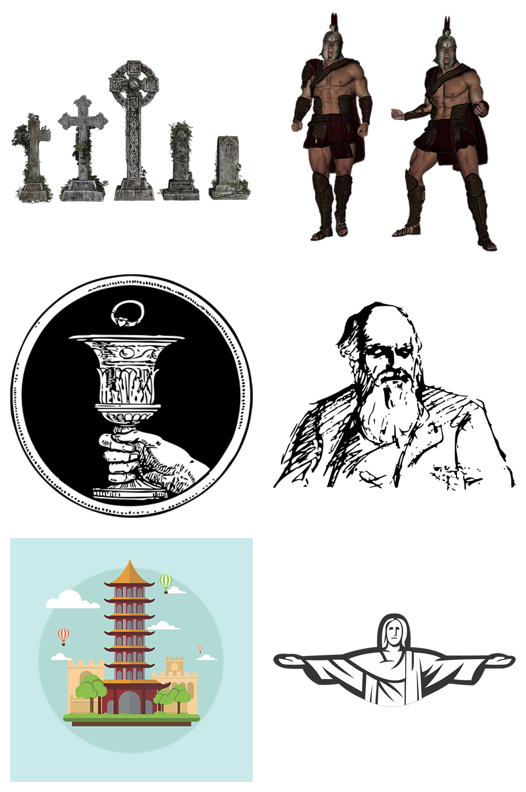战士耶稣马克思墓碑免扣素材设计素材