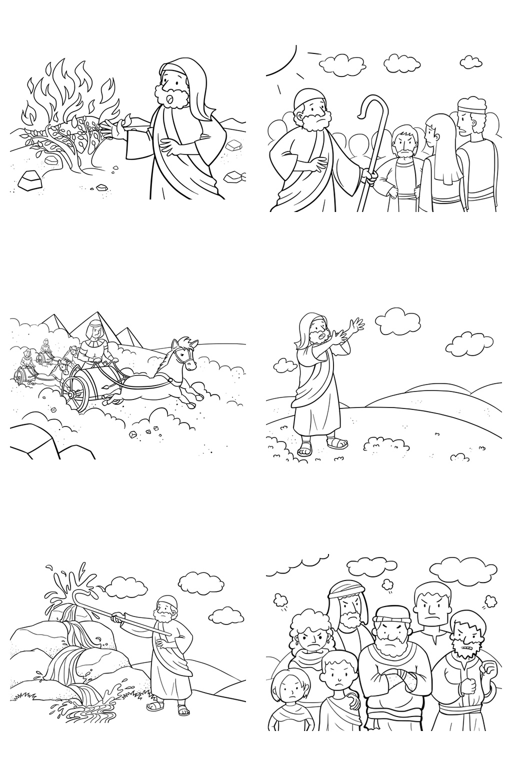 火苗马儿白云溪流人物免扣素材素材