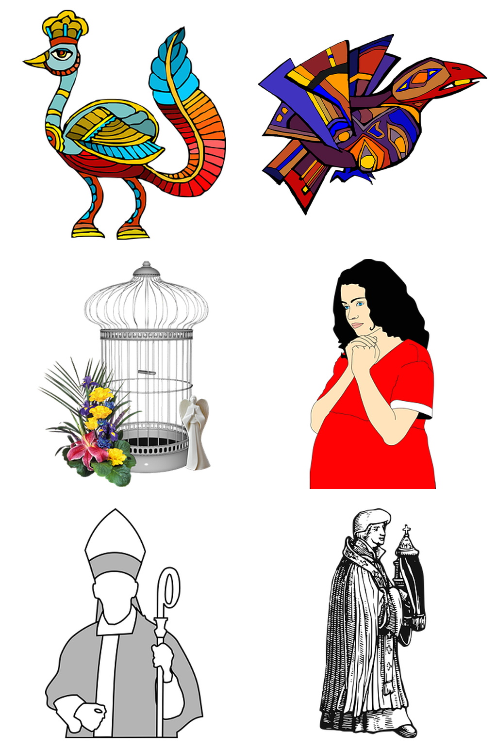 彩鸡女士男士彩画鸟笼免扣素材素材