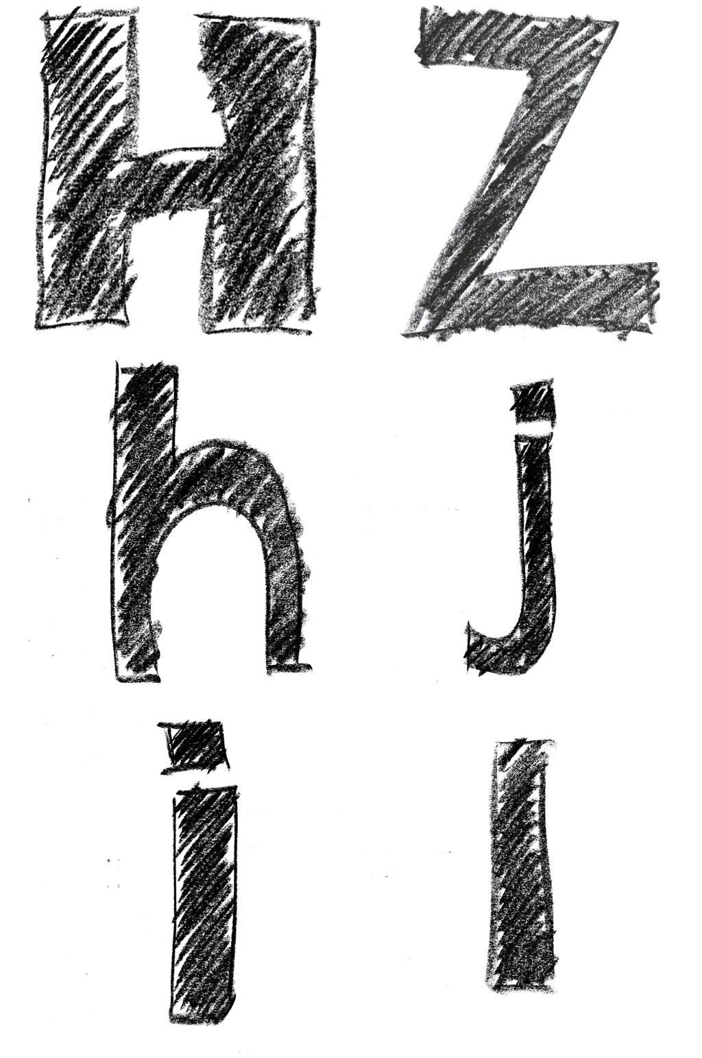 精美手绘艺术字字母素材