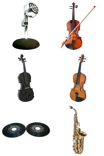 精品小提琴免抠素材设计