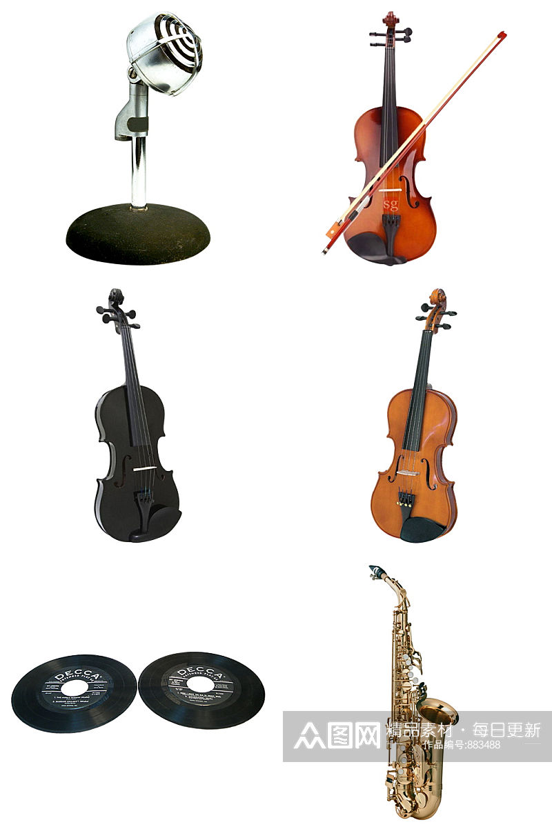 精品小提琴免抠素材设计素材