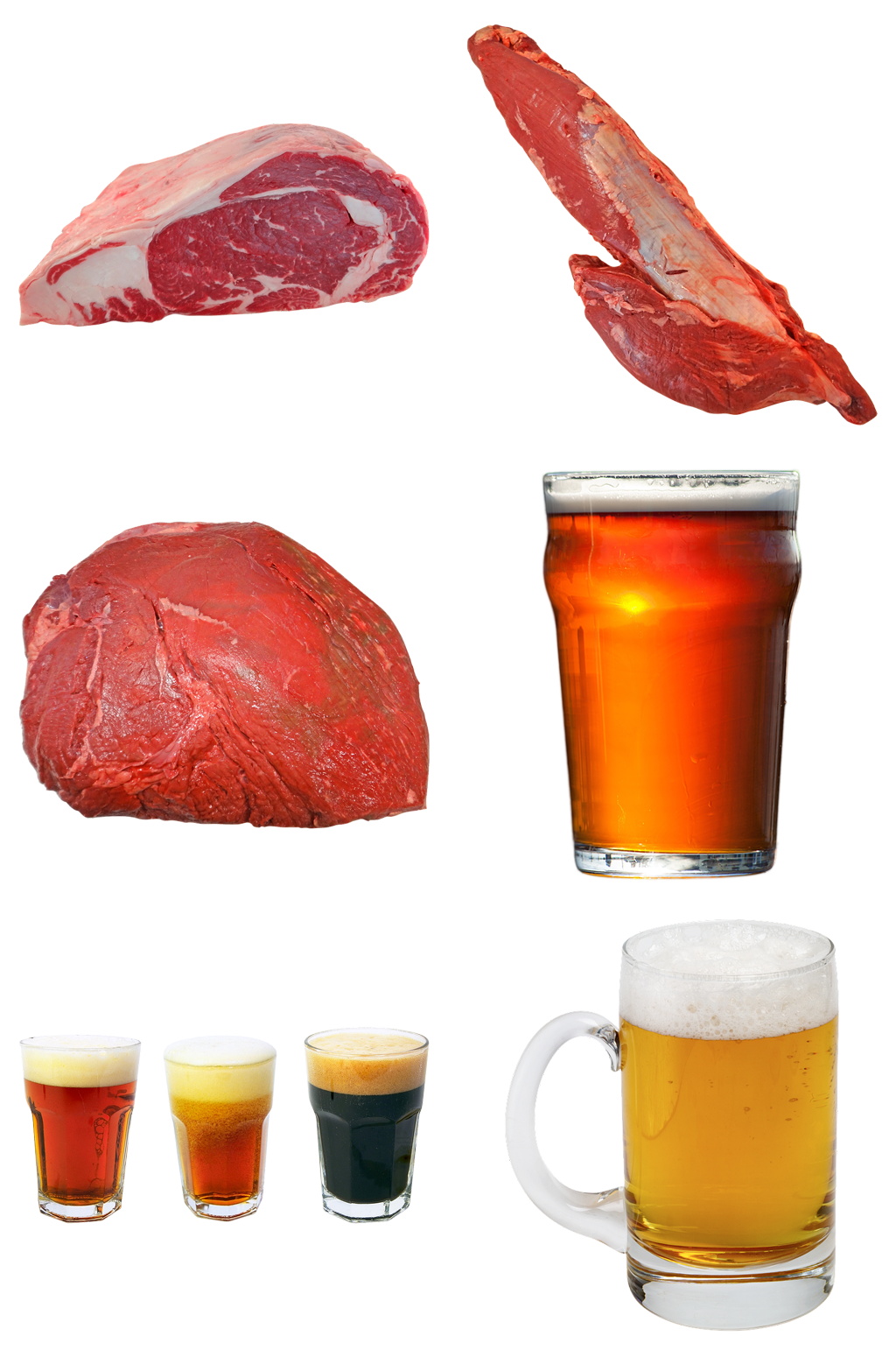 精品牛肉猪肉啤酒黄酒免抠素材设计素材