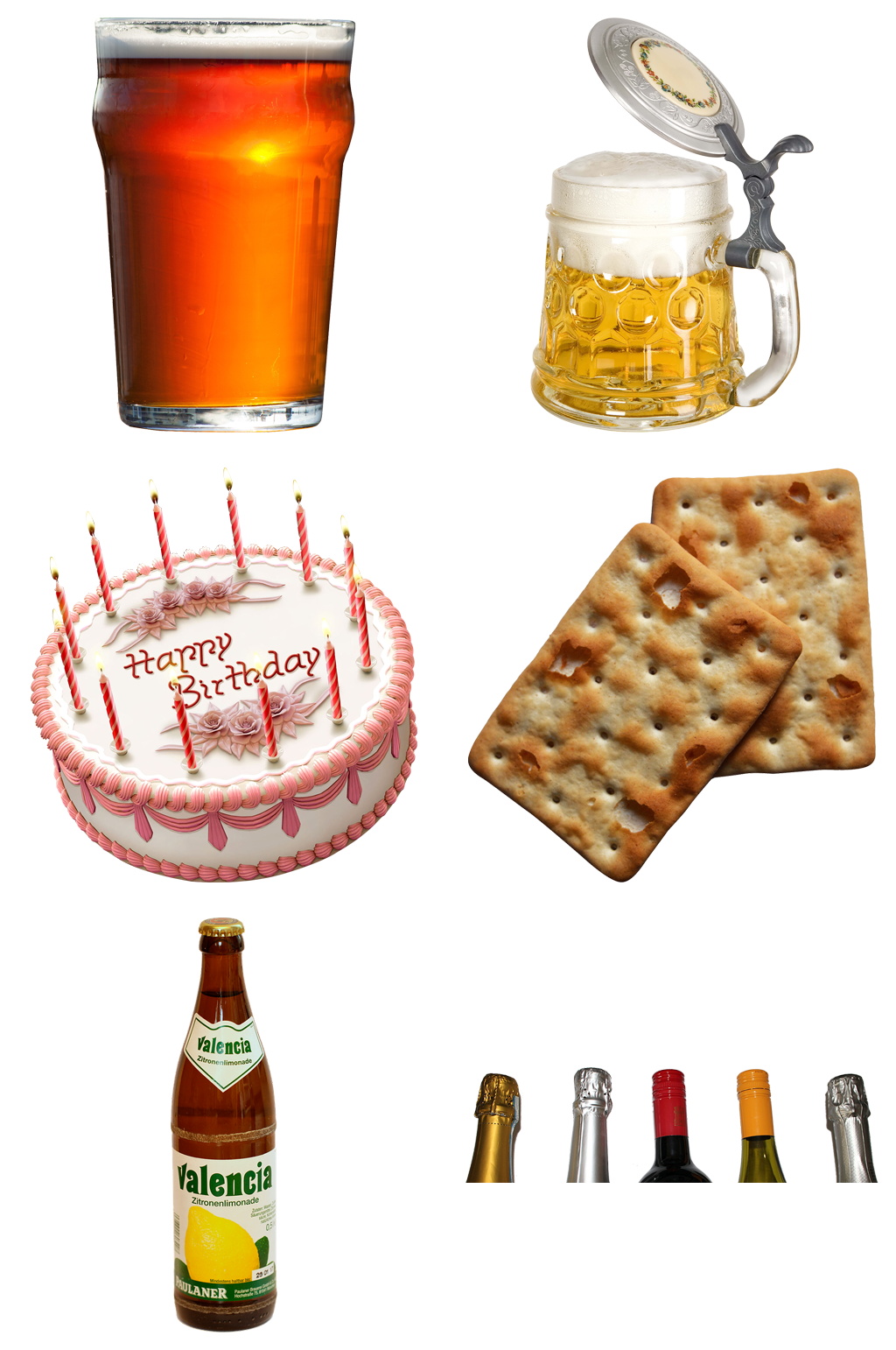 精品进口啤酒生日蛋糕免抠素材素材