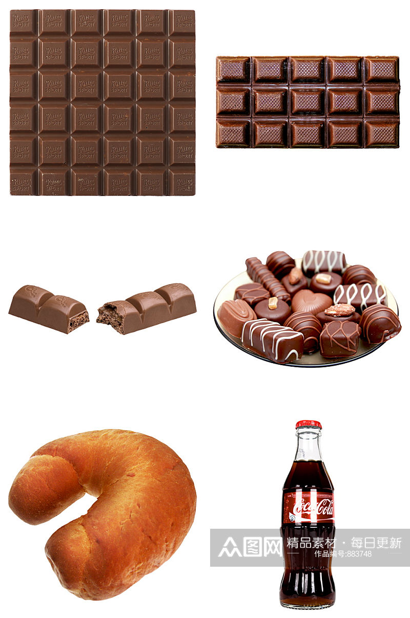 巧克力面包可乐免扣素材设计素材
