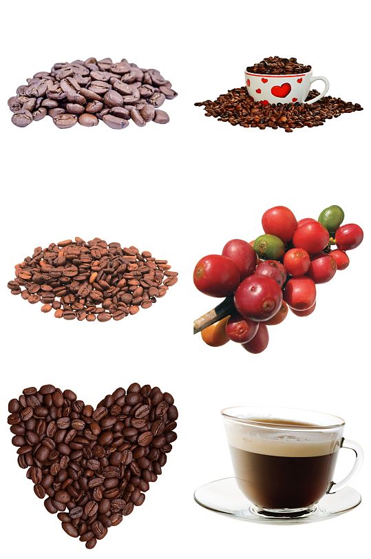 咖啡豆热咖啡免抠素材设计