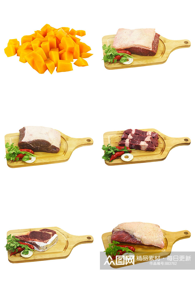 精品薯条牛排牛肉免抠素材设计素材