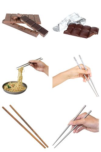 精品手持筷子免抠素材设计