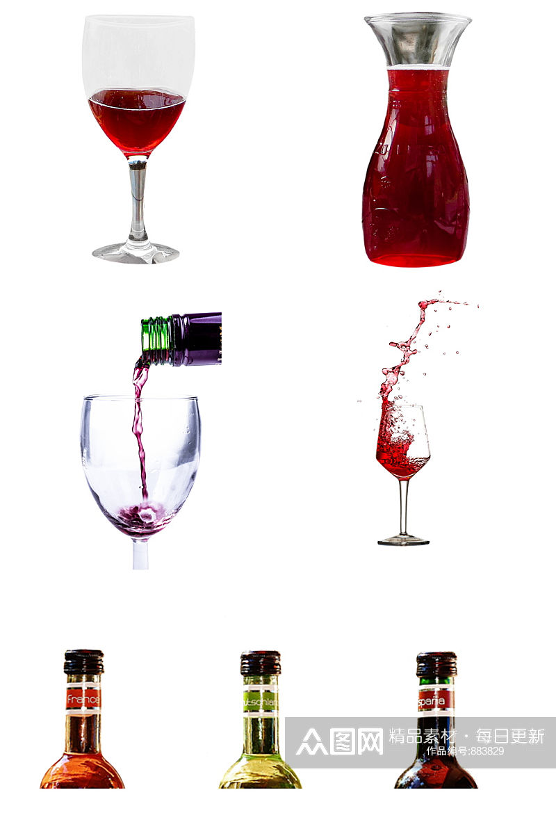 精品红酒免抠素材设计素材
