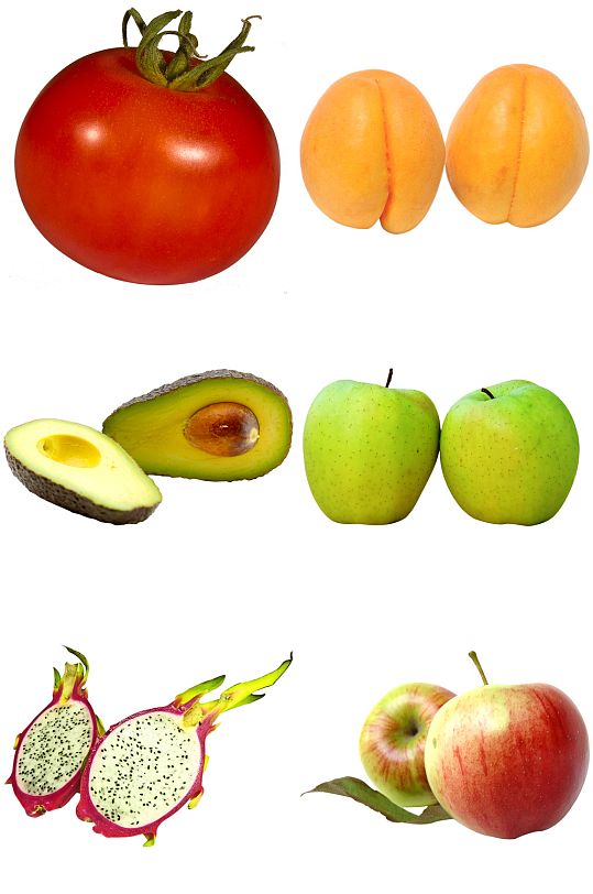 西红柿火龙果杏子设计素材