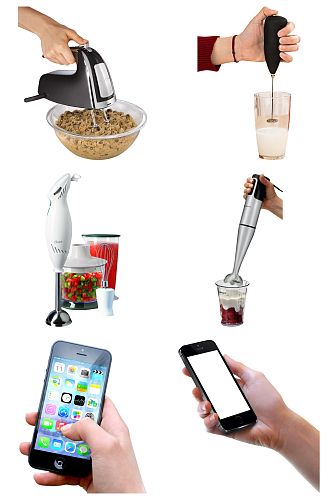 豆浆机手机免抠素材设计