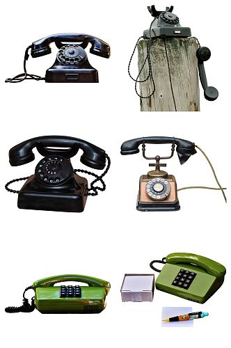古老座机电话免抠素材设计