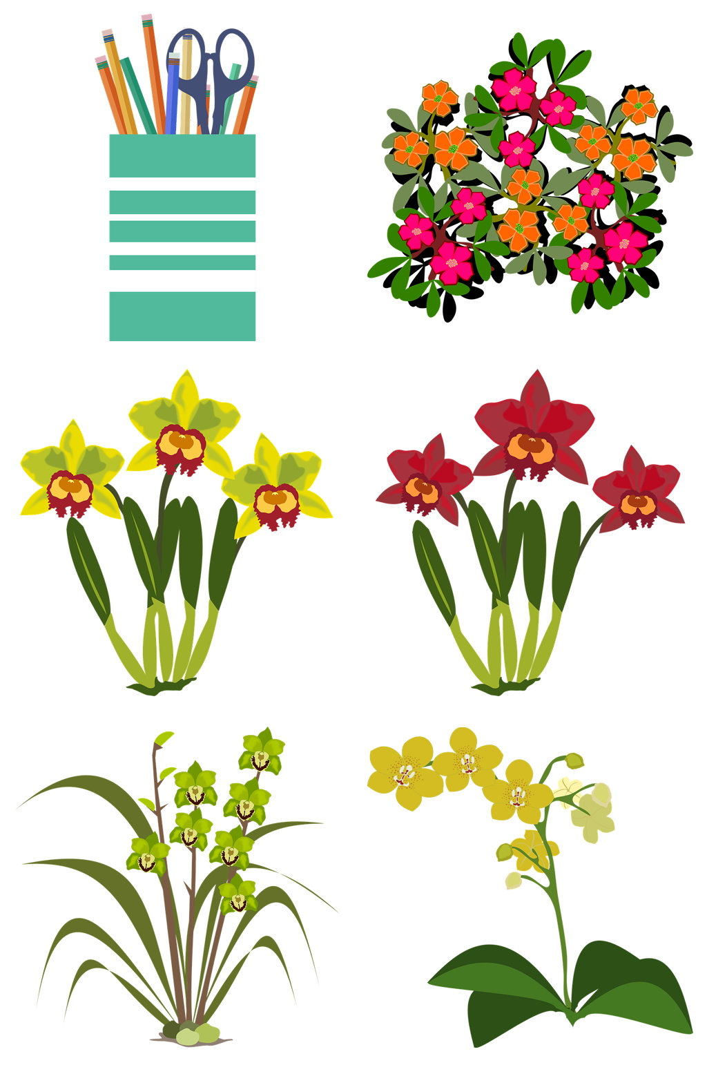 精品花草免抠素材设计素材
