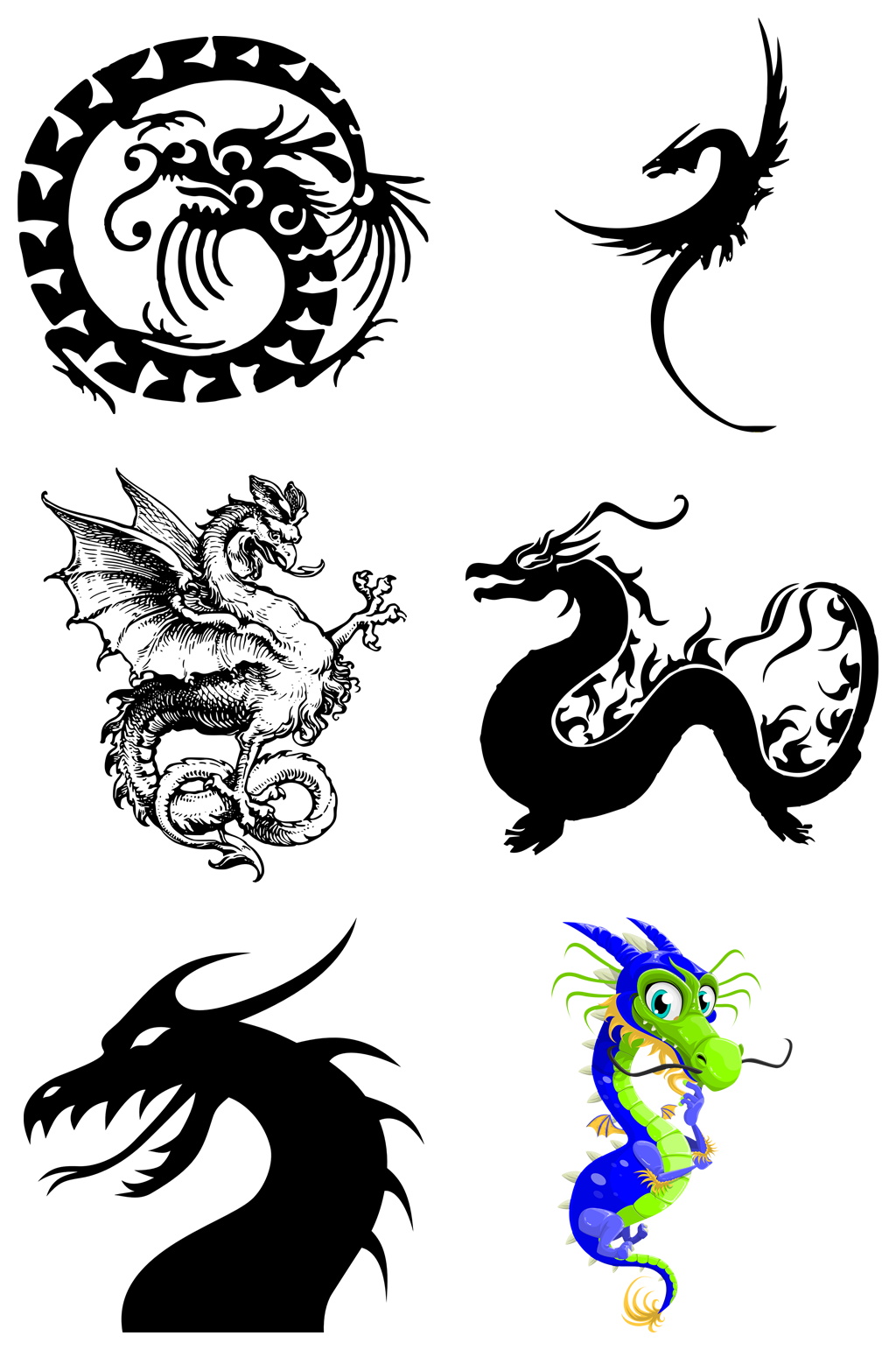 精品欧式恶龙免抠素材设计