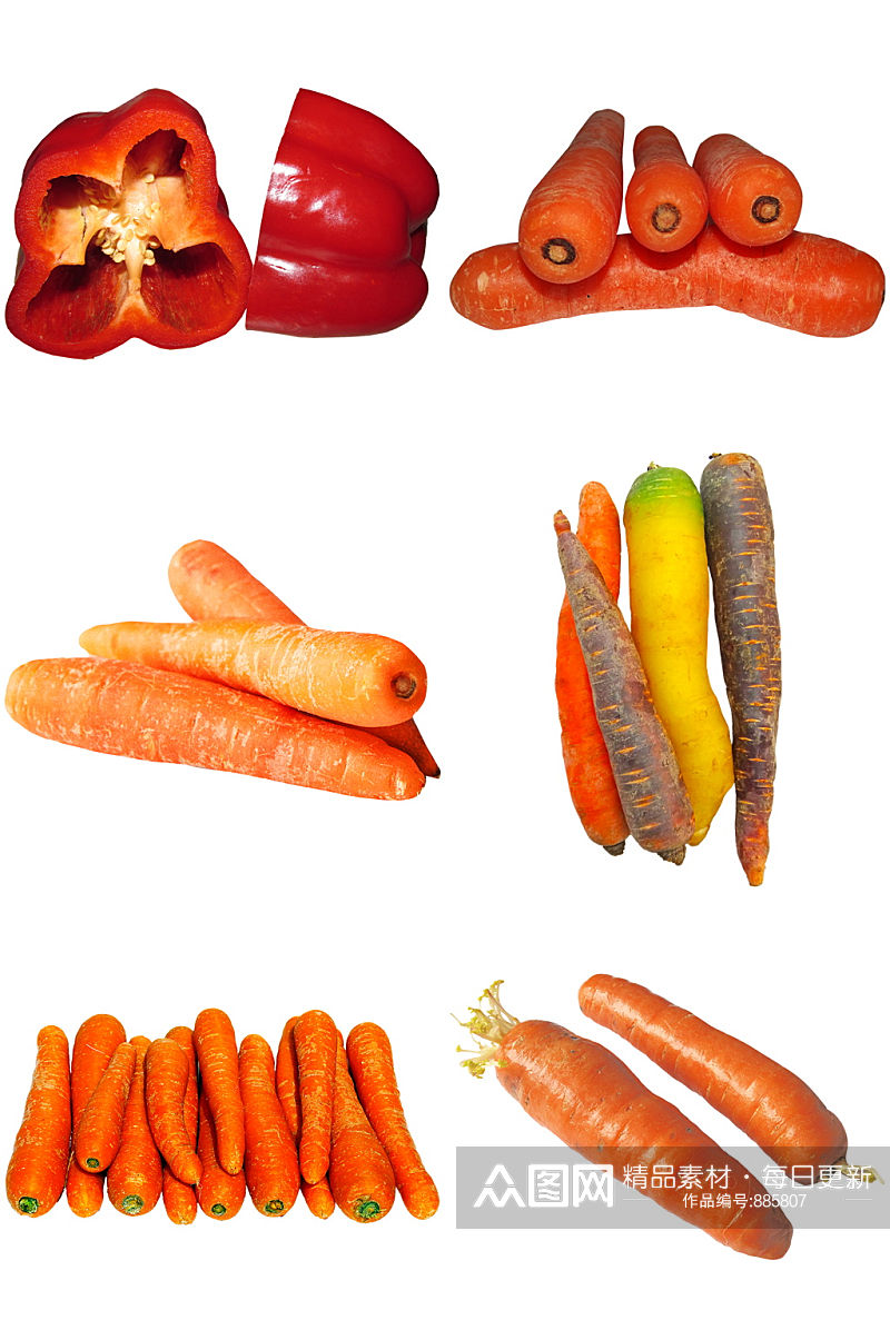 胡萝卜菜椒设计素材素材