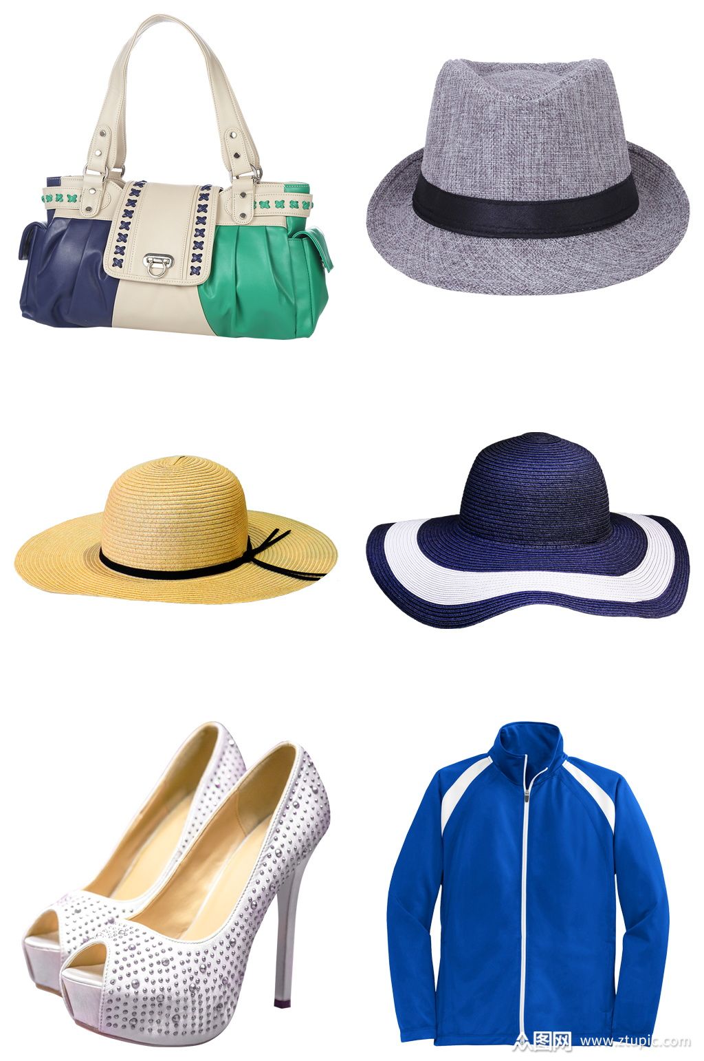 服装高跟鞋帽子免抠素材设计