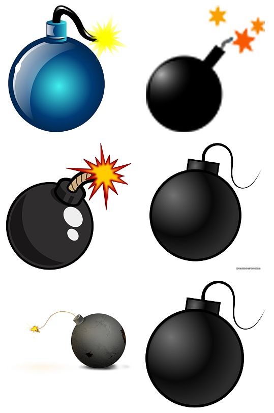 创意炸弹爆炸物矢量素材