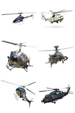 精品直升飞机免抠素材设计