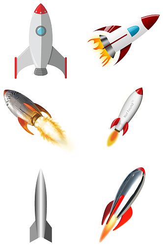 火箭图形免抠素材设计 航天太空素材