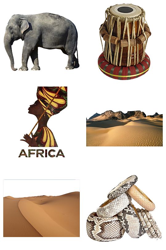 精品非洲旅行元素设计