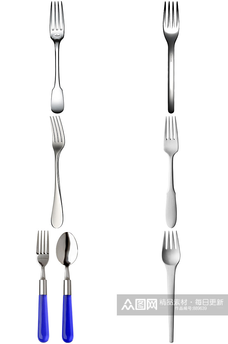 精美西餐餐具勺子叉子设计素材素材