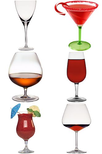 玻璃红酒杯设计素材