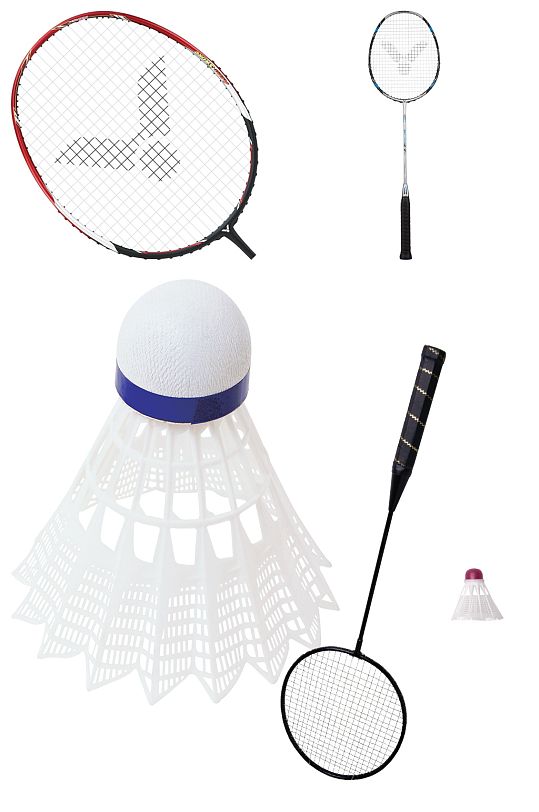 羽毛球和羽毛球拍免抠素材设计
