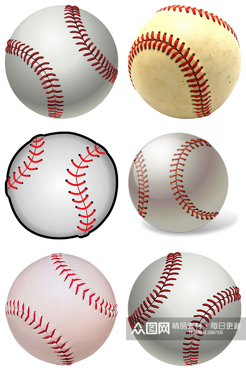 精品棒球免抠素材设计素材