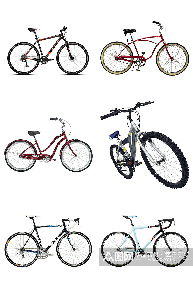 精品自行车免抠素材设计素材