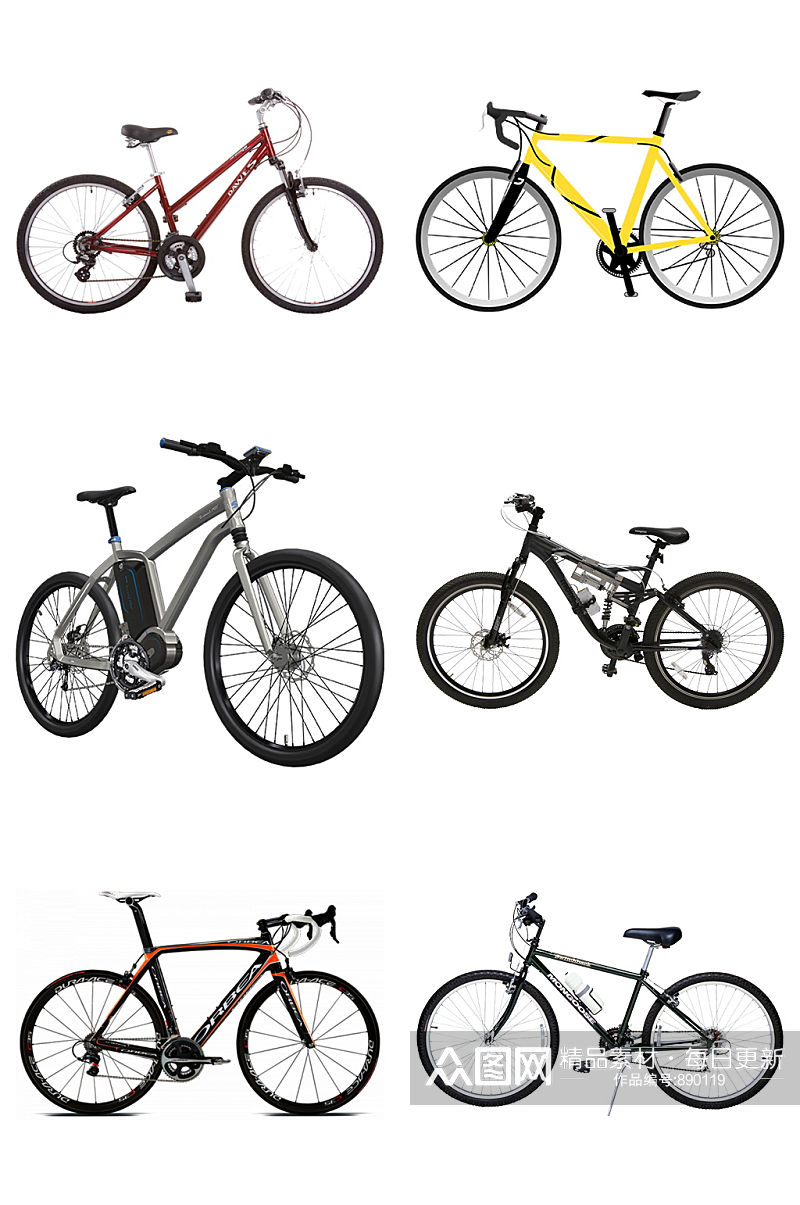 精品养车自行车免抠素材设计素材