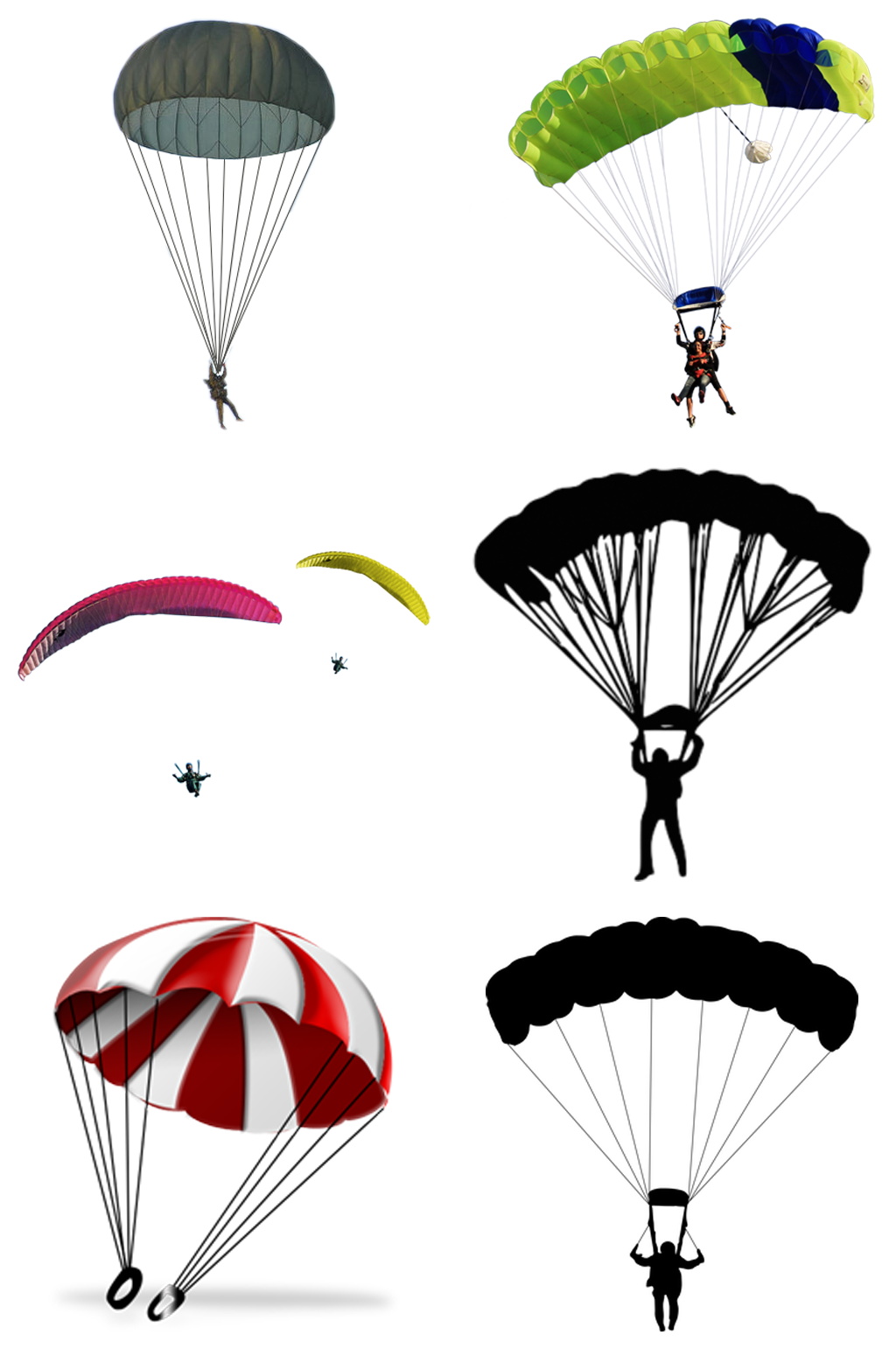精品降落伞免抠素材设计