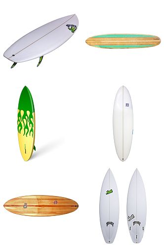 精品冲浪滑板免抠素材设计