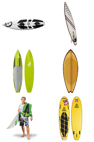 精品冲浪滑板免抠素材设计