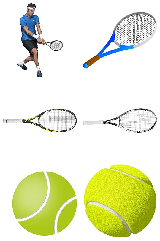 精品网球运动免抠素材设计