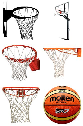 精品篮球扣篮免抠素材设计