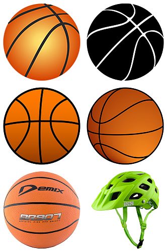 精品篮球自行车帽免抠素材设计