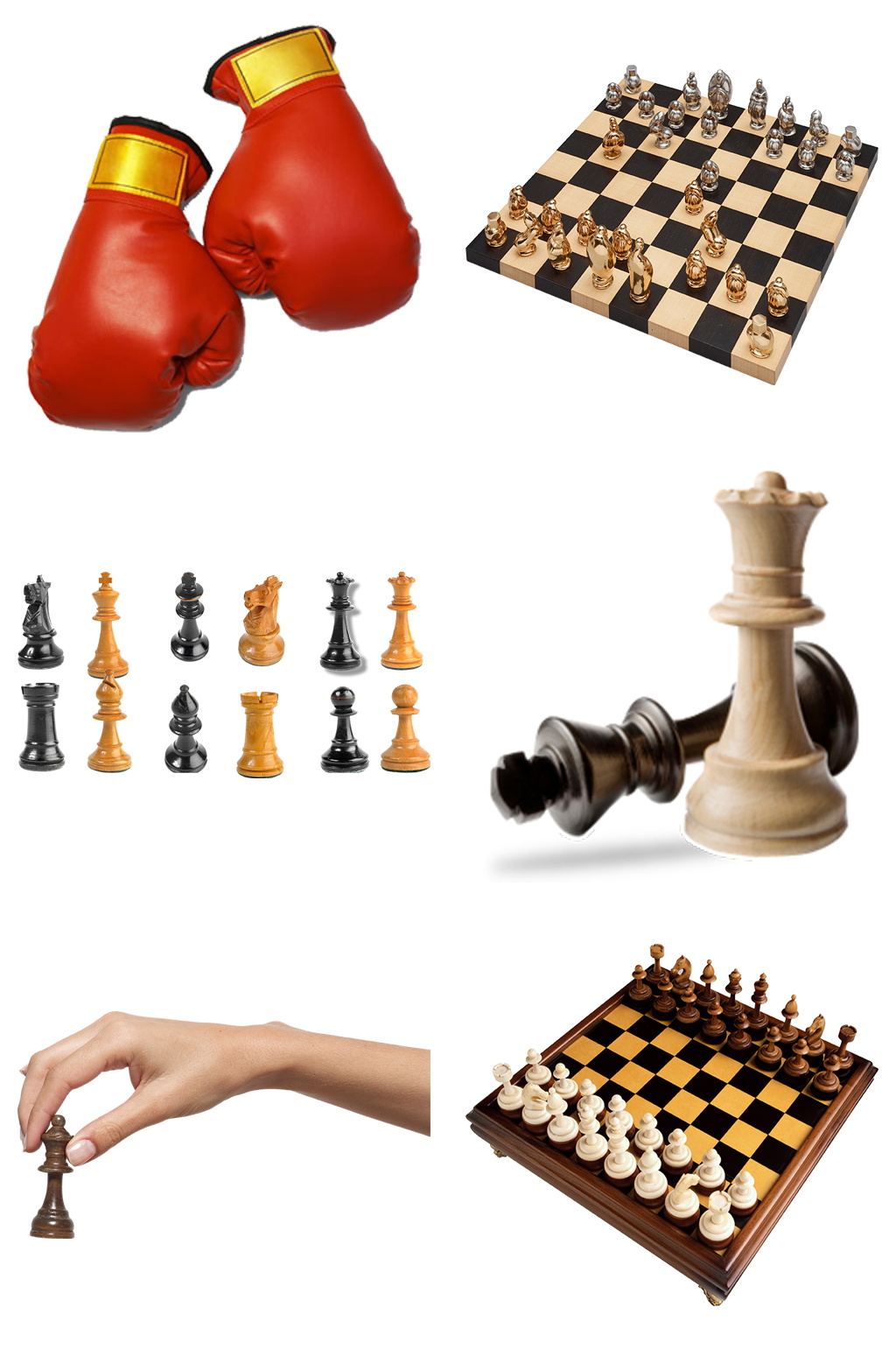 拳击手套和国际象棋免抠素材设计素材