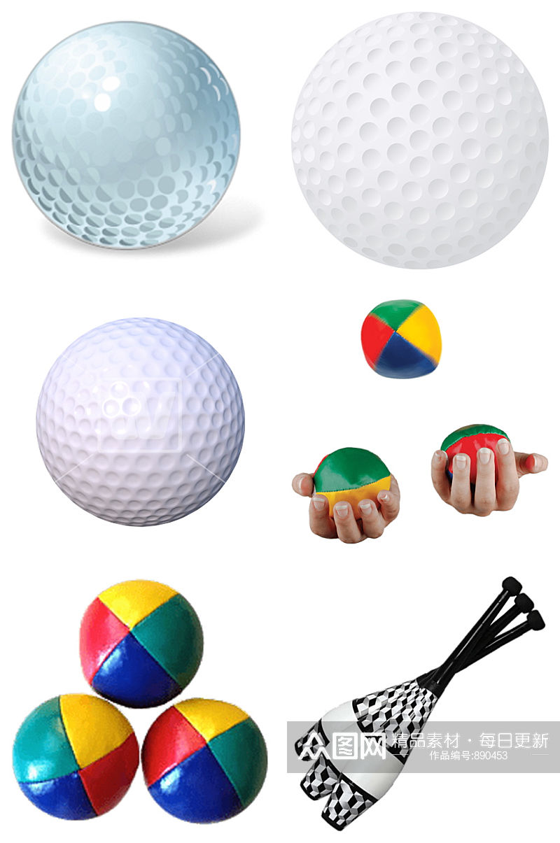 精品高尔夫球免抠素材设计素材