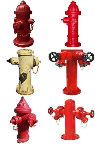 精美红色小区消防栓设计素材