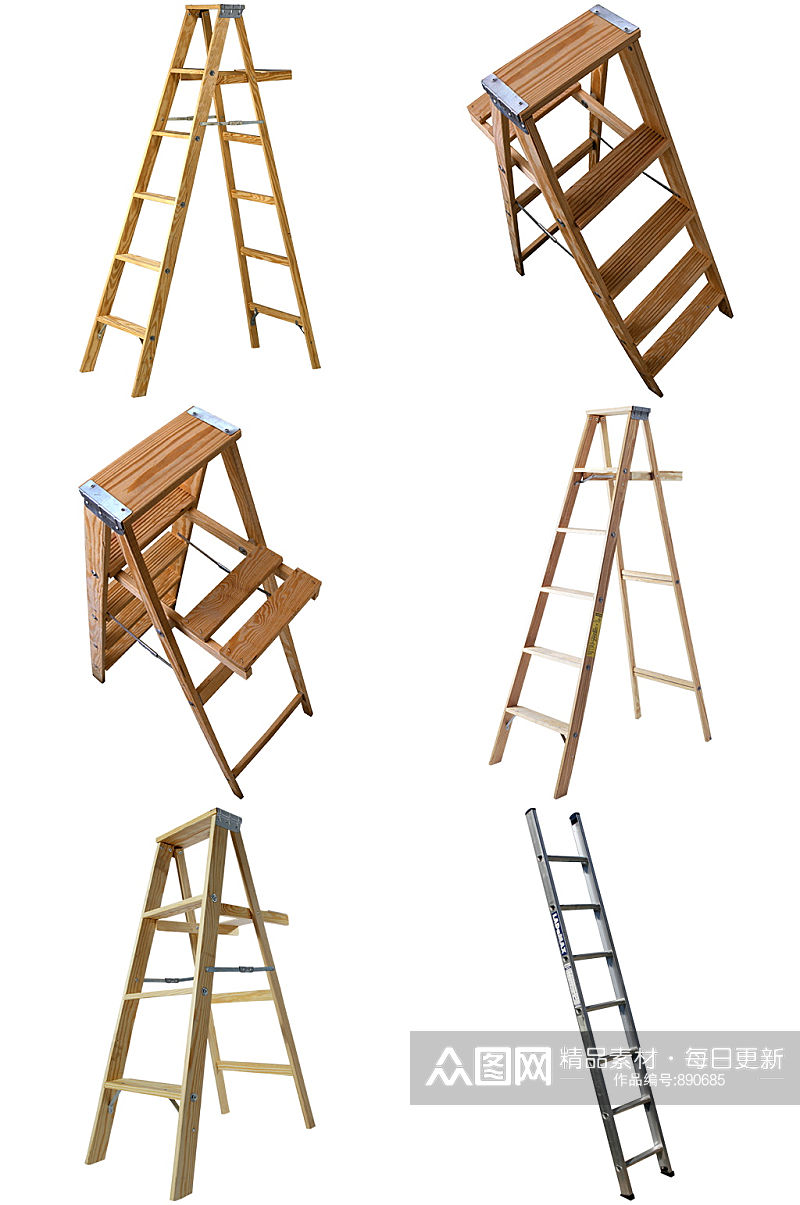 精美时尚原木梯子设计素材素材