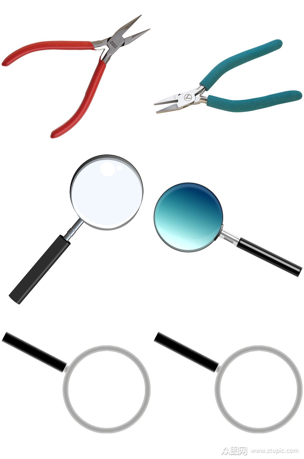 时尚放大镜设计素材