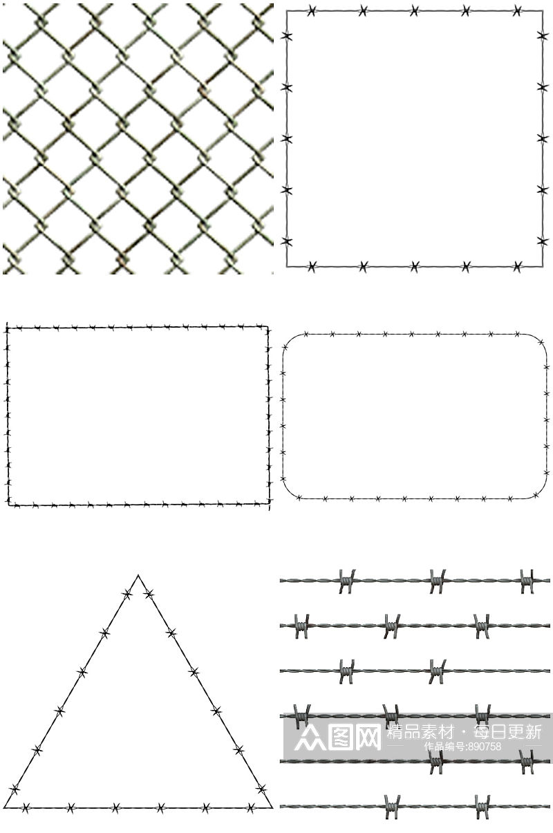 防盗铁丝网设计素材素材