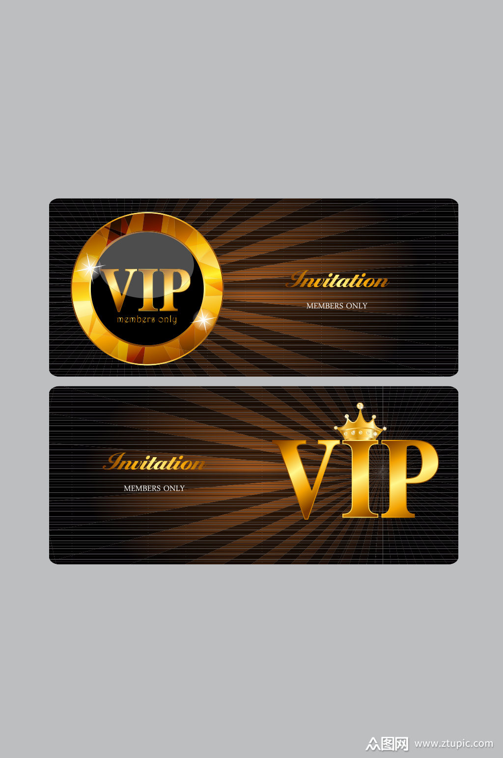 黑金奢华vip贵宾卡模板