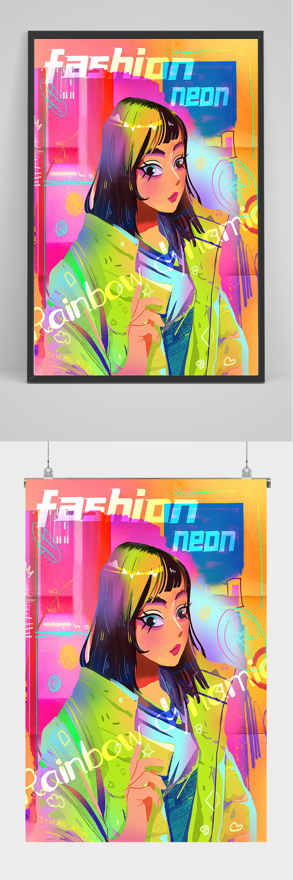 极品手绘美女插画设计素材