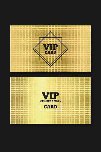 金色奢华VIP贵宾卡模板设计