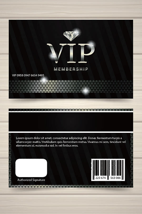 精品美容美发店vip会员卡模板设计-众图网