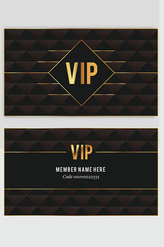 精品黑金酒店vip贵宾卡模板设计-众图网