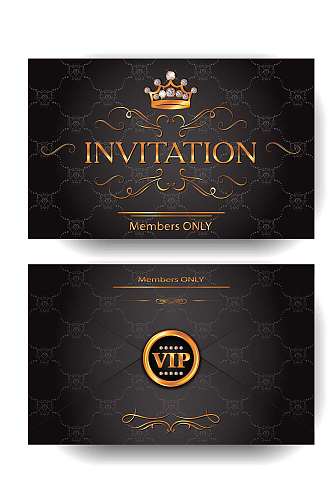 高端皇冠VIP会员卡模板设计